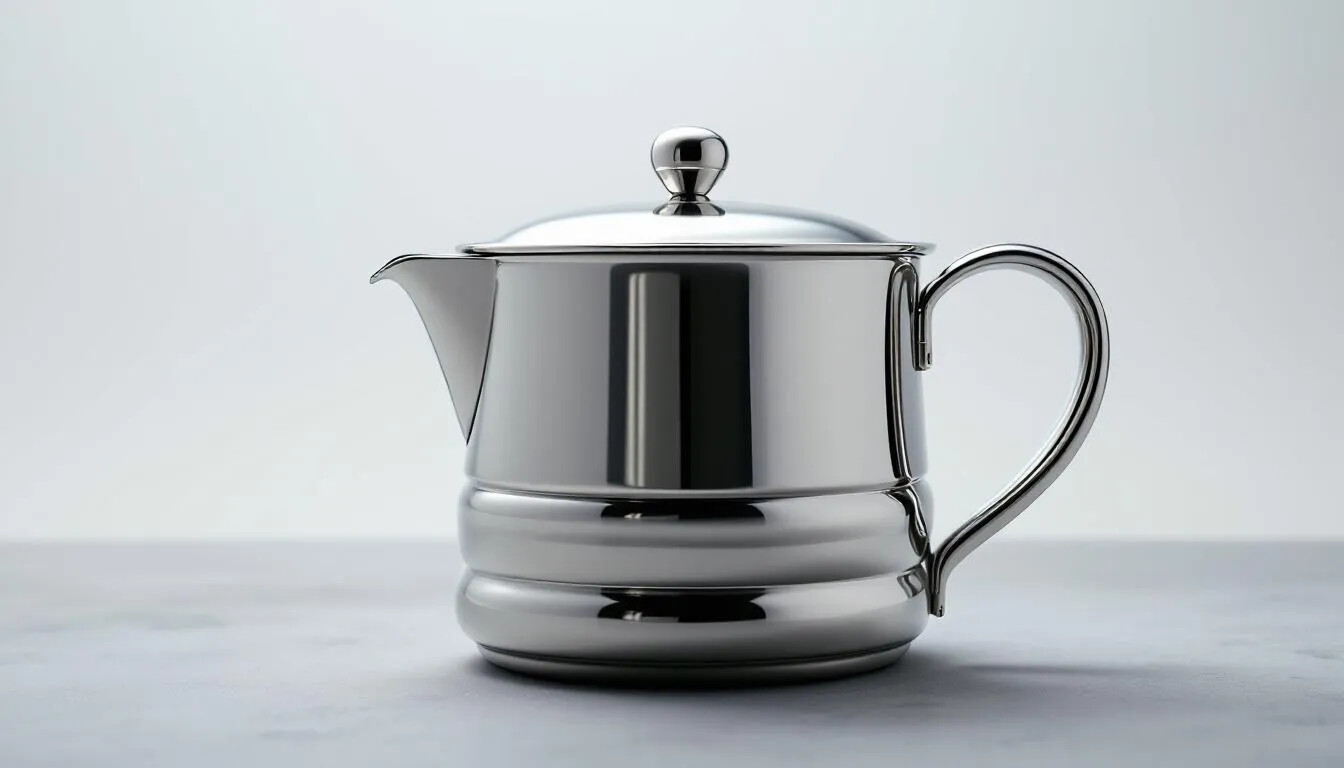 Leiteira Inox com Tampa